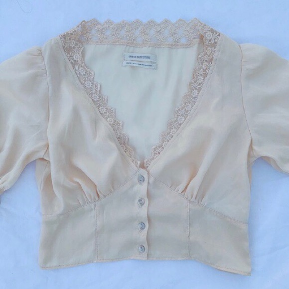 Isabella Lace Trim Satin Blouse 